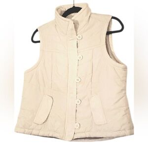Sonoma Creamy White Vest Large Petite